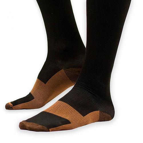 black copper anti fatigue sport compression socks