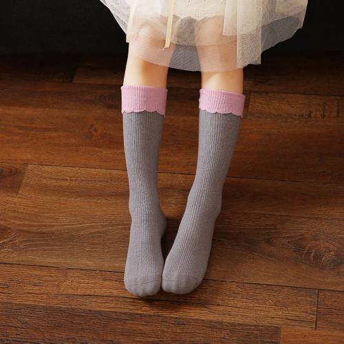 multicolor high quarter kids cotton socks